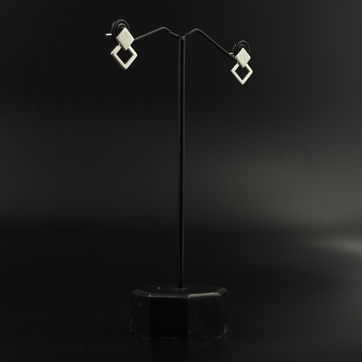 Twist Square Silver Earrings | 925 Silver