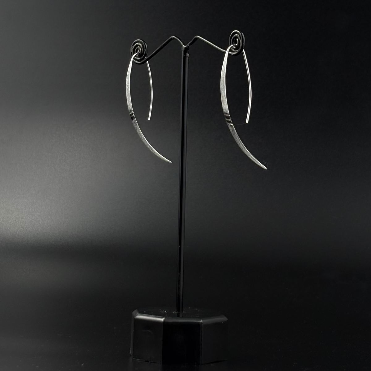 Curved Blade Earrings | 925 Silver