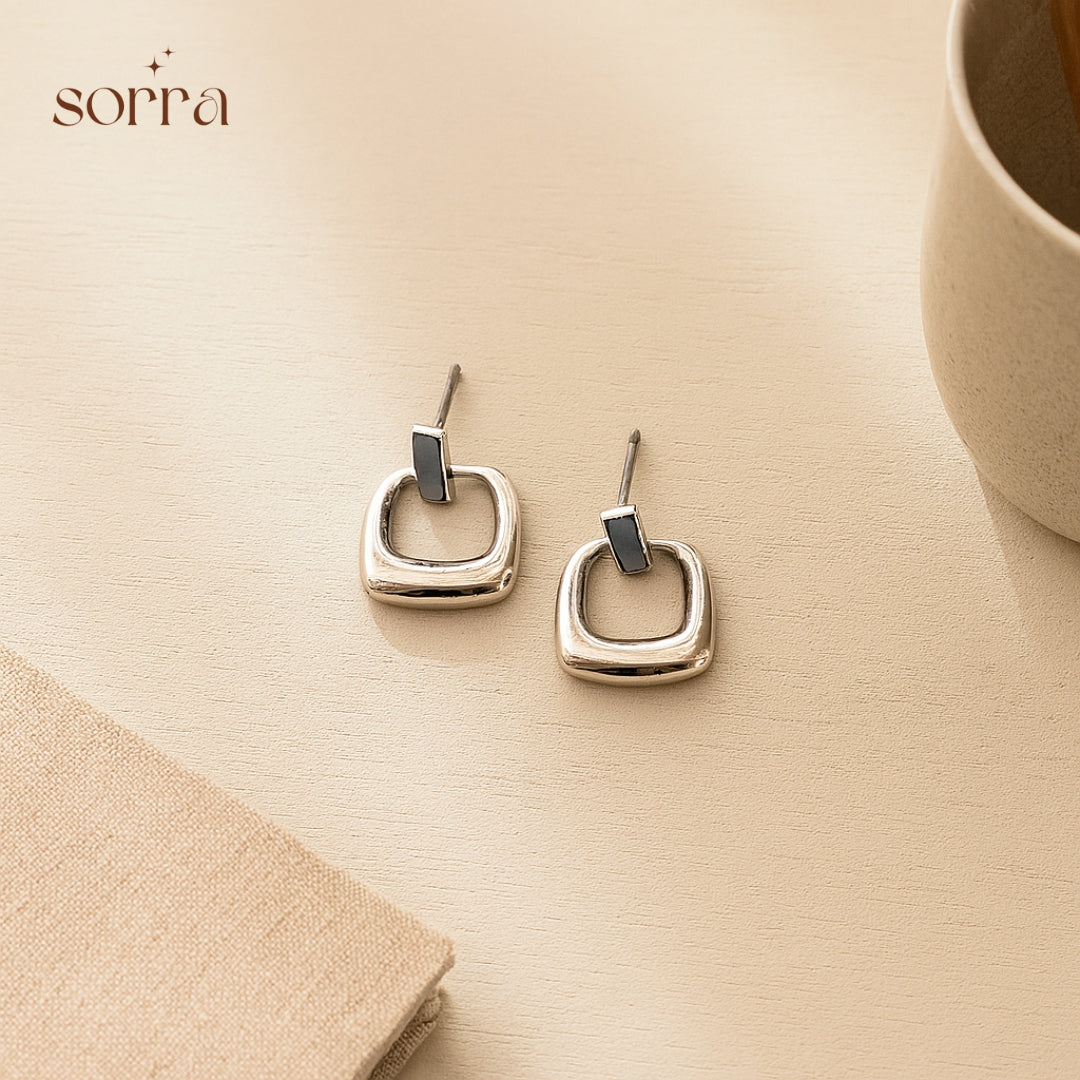 Soft Edge Silver Hoops | 925 Silver