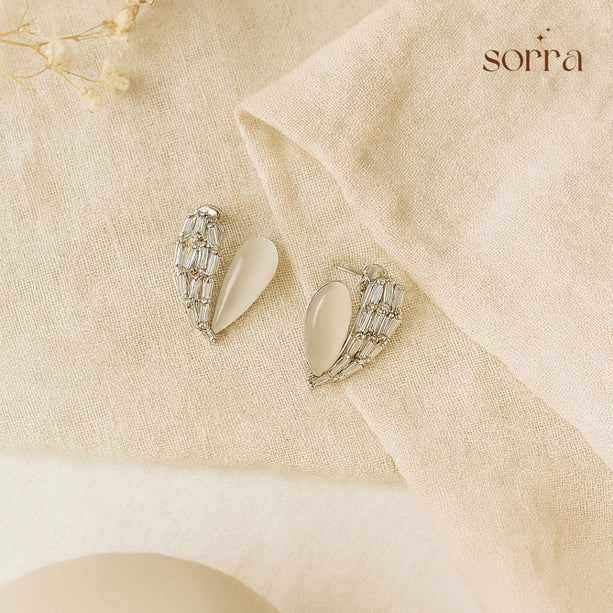 Crystal Hearts Earrings | 925 Silver