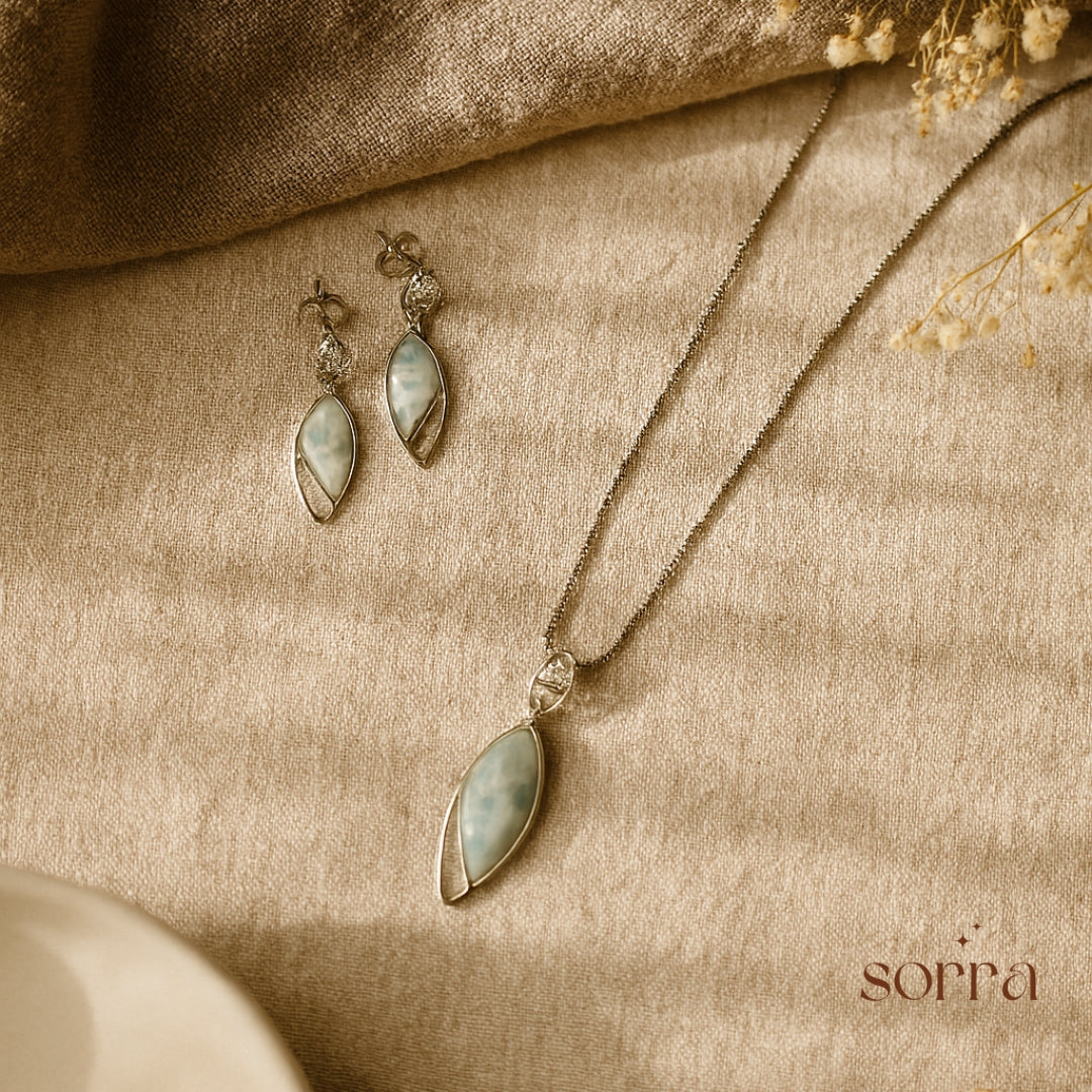 Ocean Mist Larimar Set | 925 Silver
