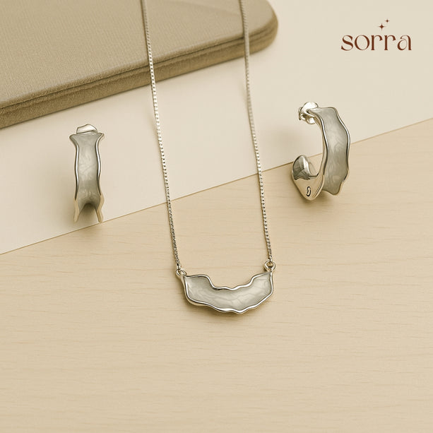 Ripple Edge 925 Silver Set | 925 Silver