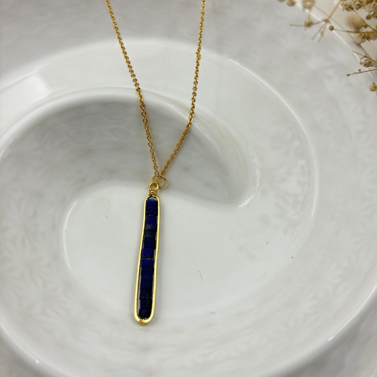 Indigo Rise Gemstone Pendant | 925 Silver