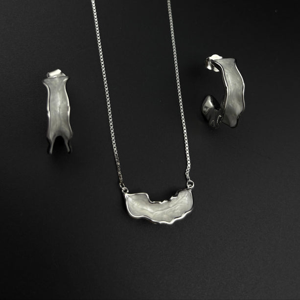 Ripple Edge 925 Silver Set | 925 Silver