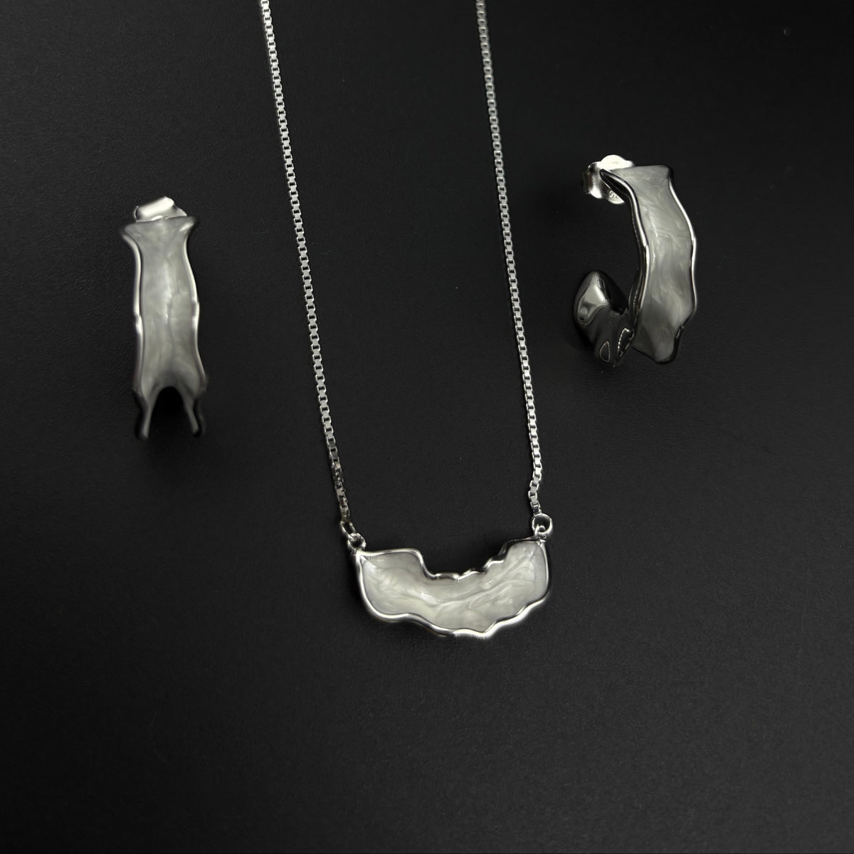 Ripple Edge 925 Silver Set | 925 Silver