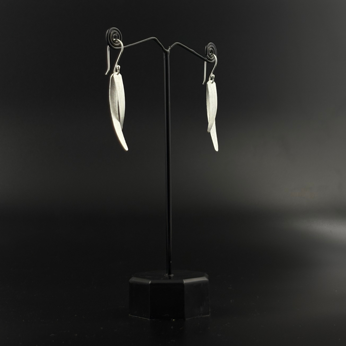 Silver Leaf Drop Earrings | 925 Silver
