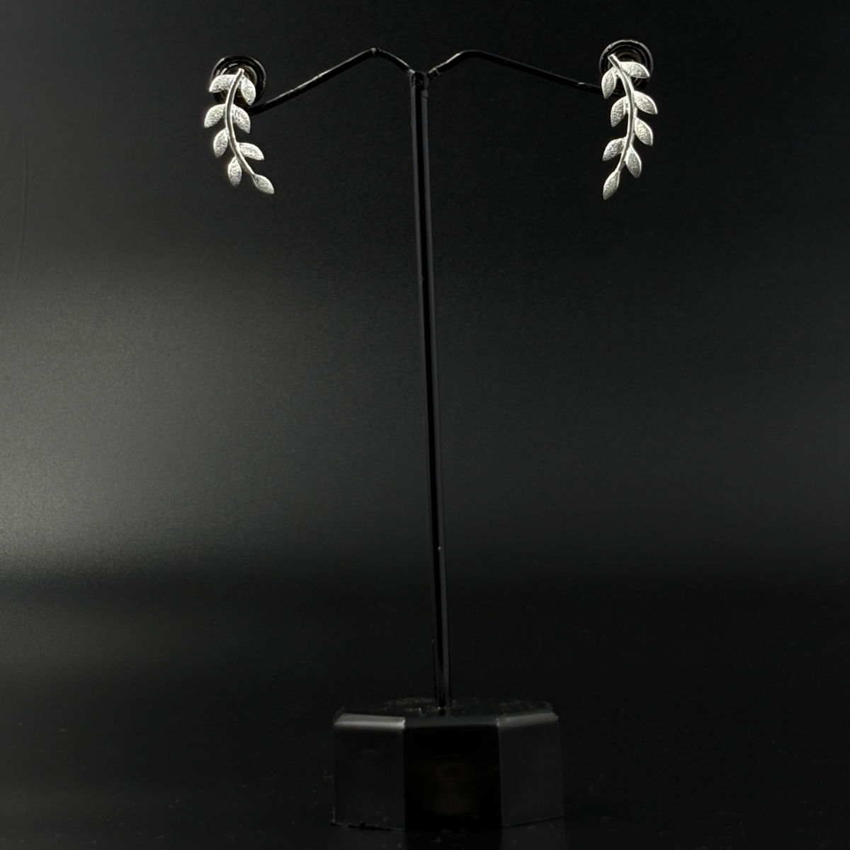 Silver Leaf Ear Climber Earrings | 925 Silver