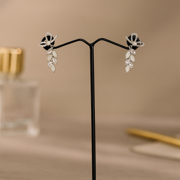 Whispers of Pearl and Petal Earrings | 925 Silver