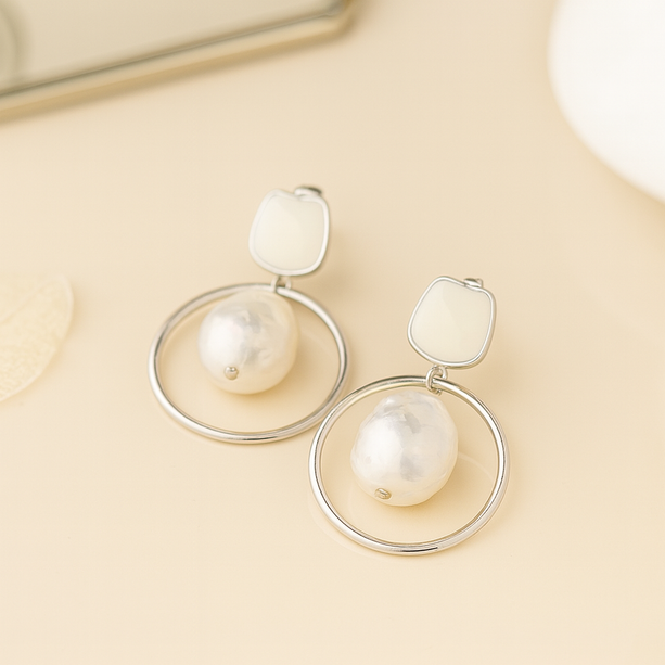 Moonlit Charisma Gemstone Danglers Earrings | 925 Silver