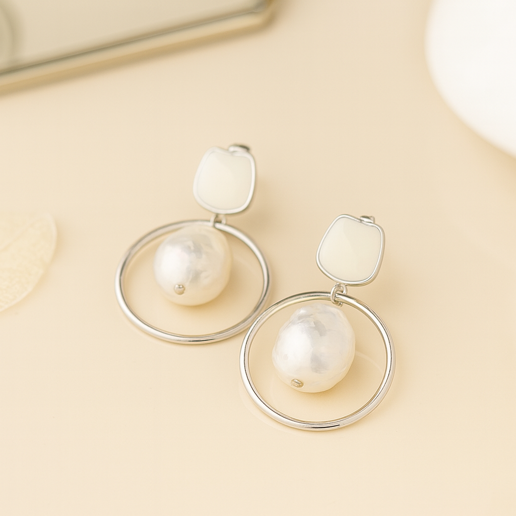 Moonlit Charisma Gemstone Danglers Earrings | 925 Silver
