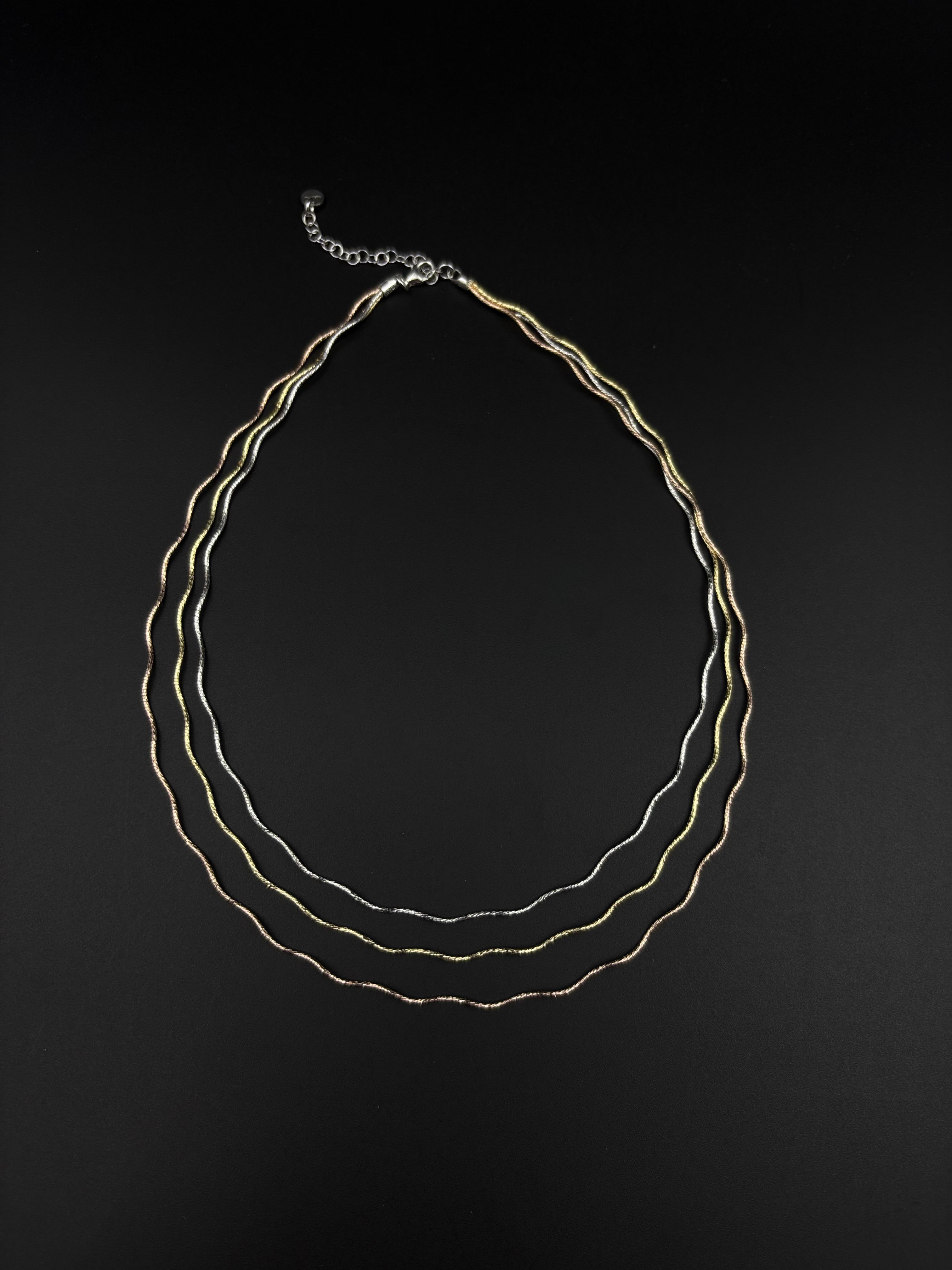 1.Three Tone Wavy Necklace  2.Twilight Trio | 925 Silver