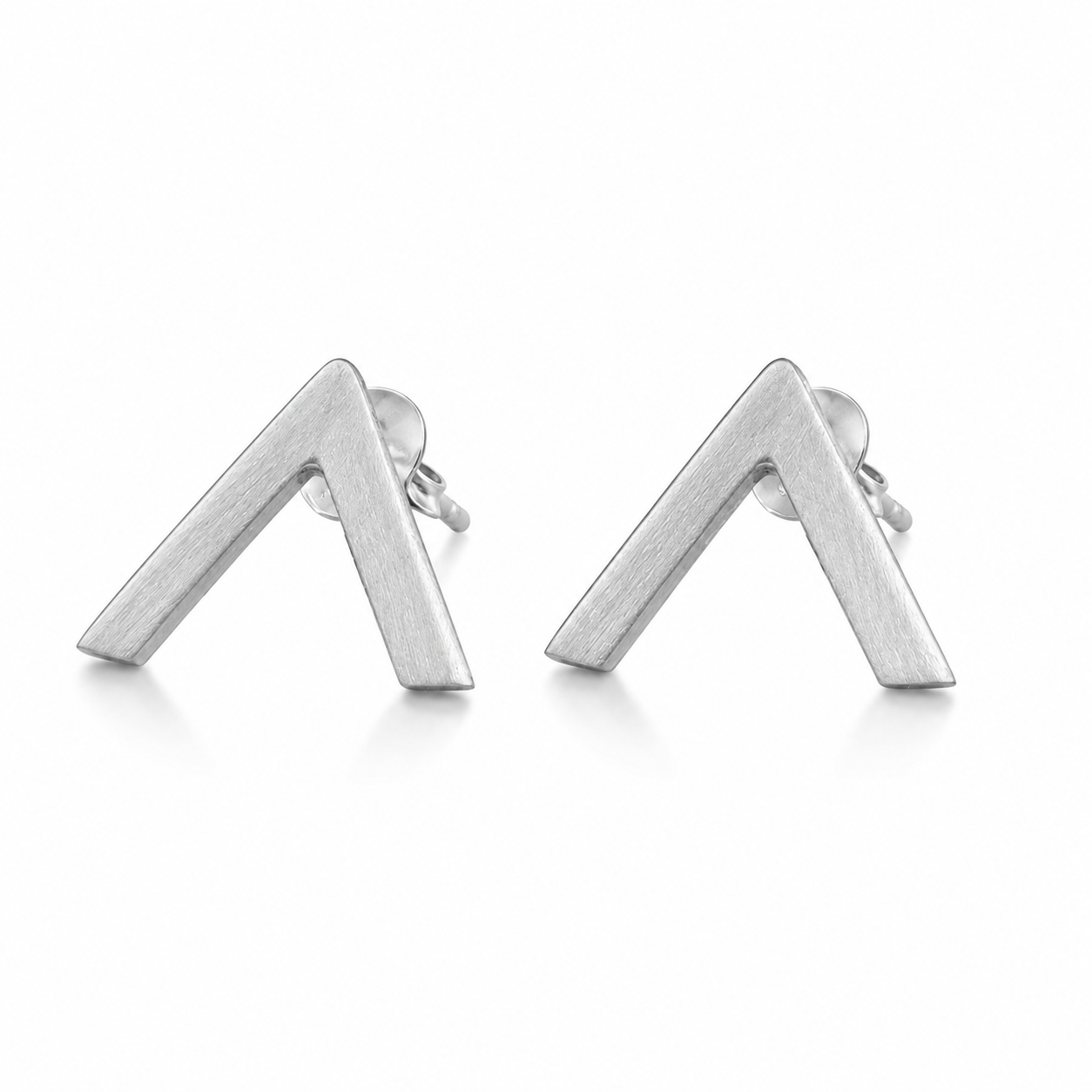 Mini V Line Earrings | 925 Silver