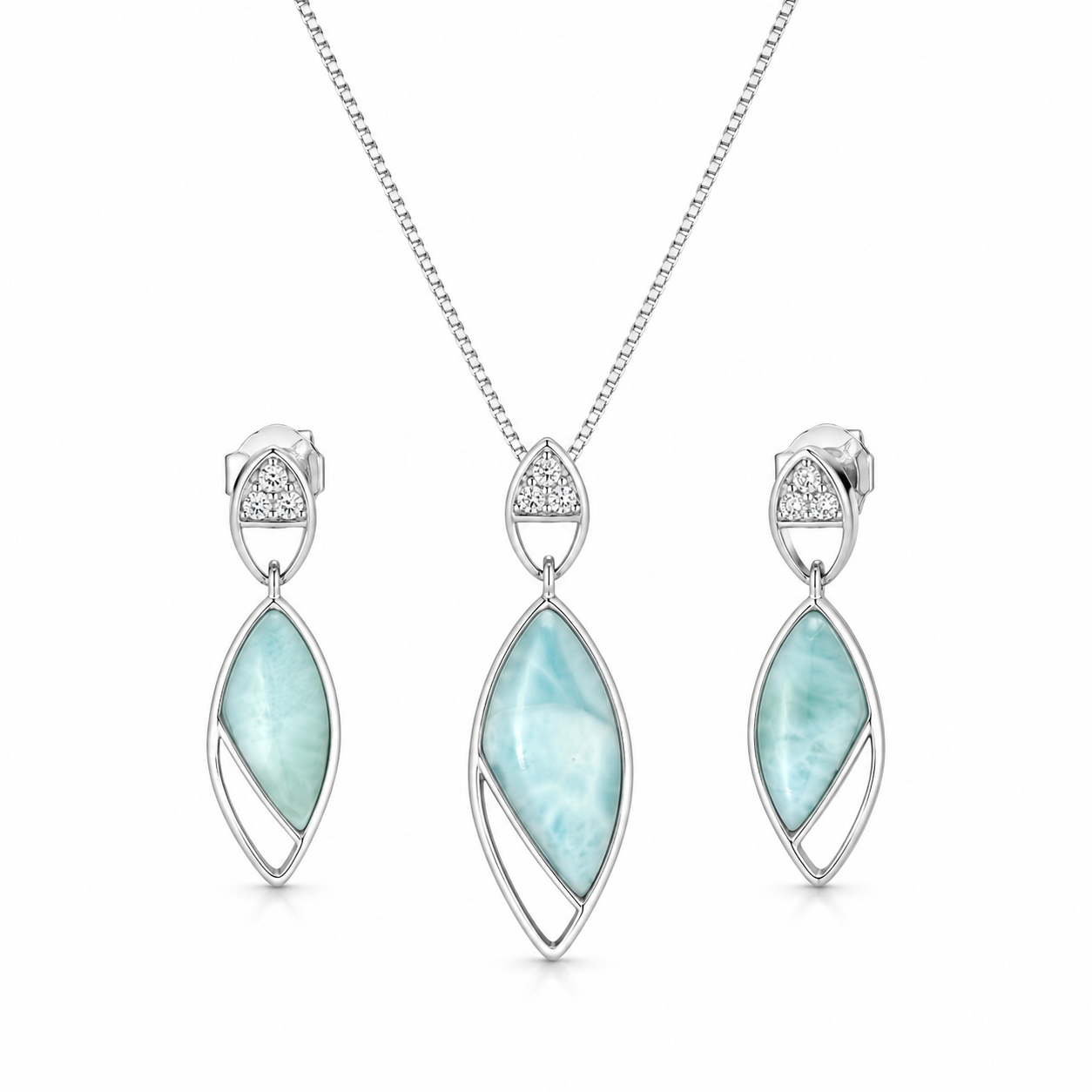 Ocean Mist Larimar Set | 925 Silver