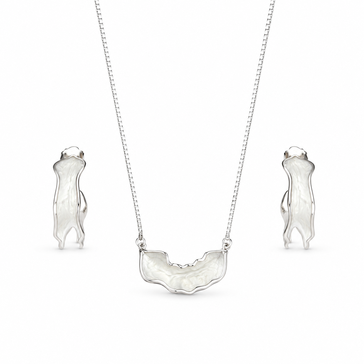 Ripple Edge 925 Silver Set | 925 Silver