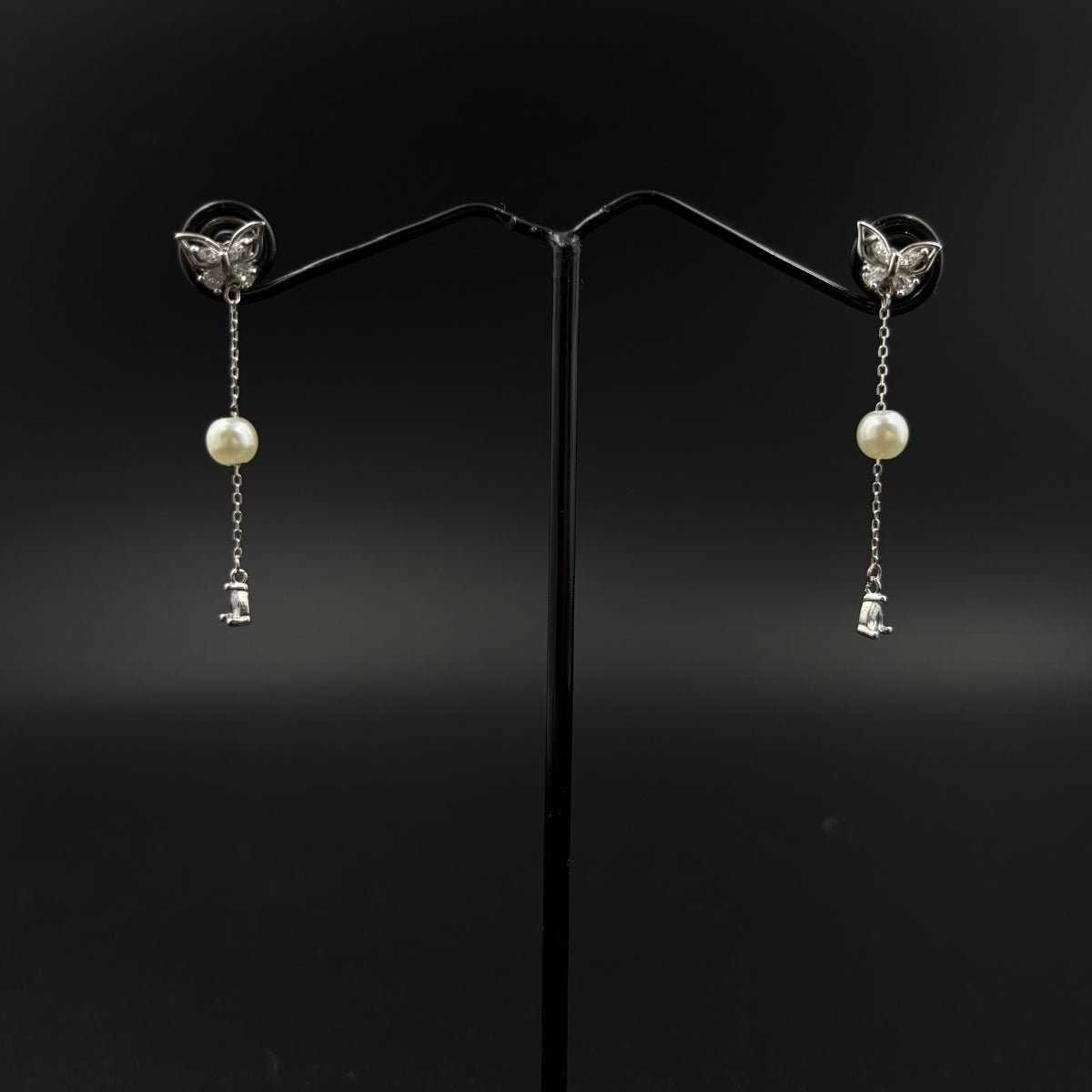 Pearl Whisper Silver Drop Earrings | 925 Silver