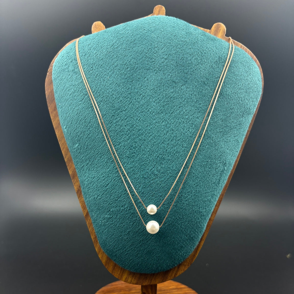 Rosé Duo Pearl Necklace | 925 Silver