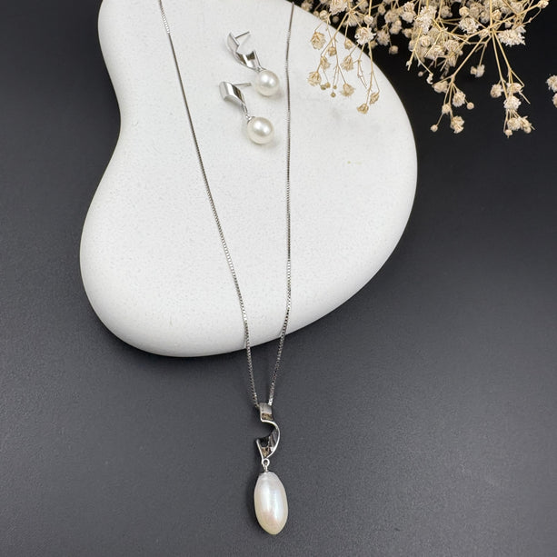Whispers of Elegance Pearl Jewelry Set | 925 Silver
