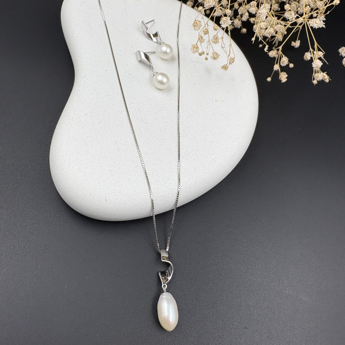 Whispers of Elegance Pearl Jewelry Set | 925 Silver