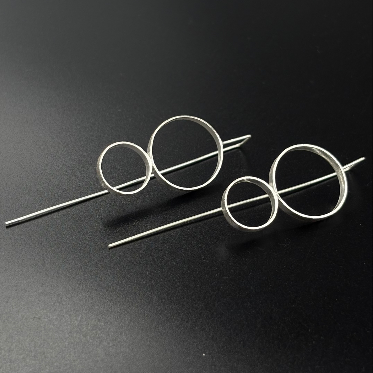 Silver Geo Threader Earrings | 925 Silver