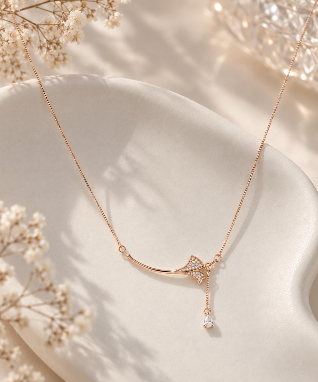 Aurelia Pearl Drop Necklace