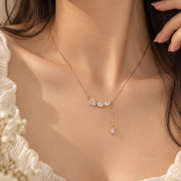 Aurelia Crystal Drop Necklace
