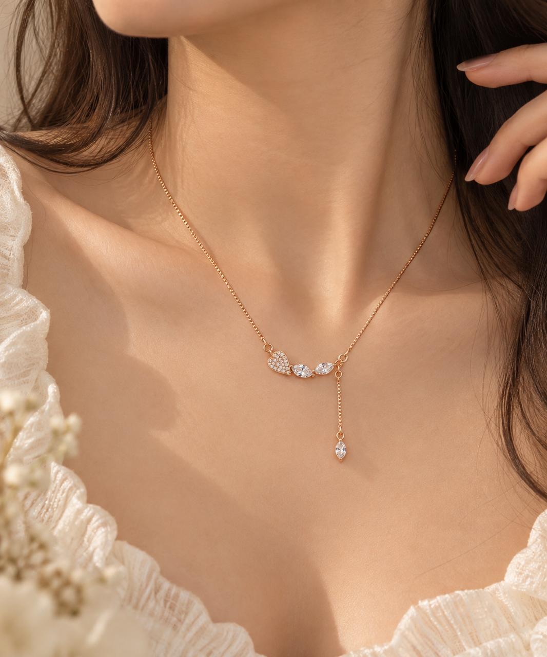 Aurelia Crystal Drop Necklace