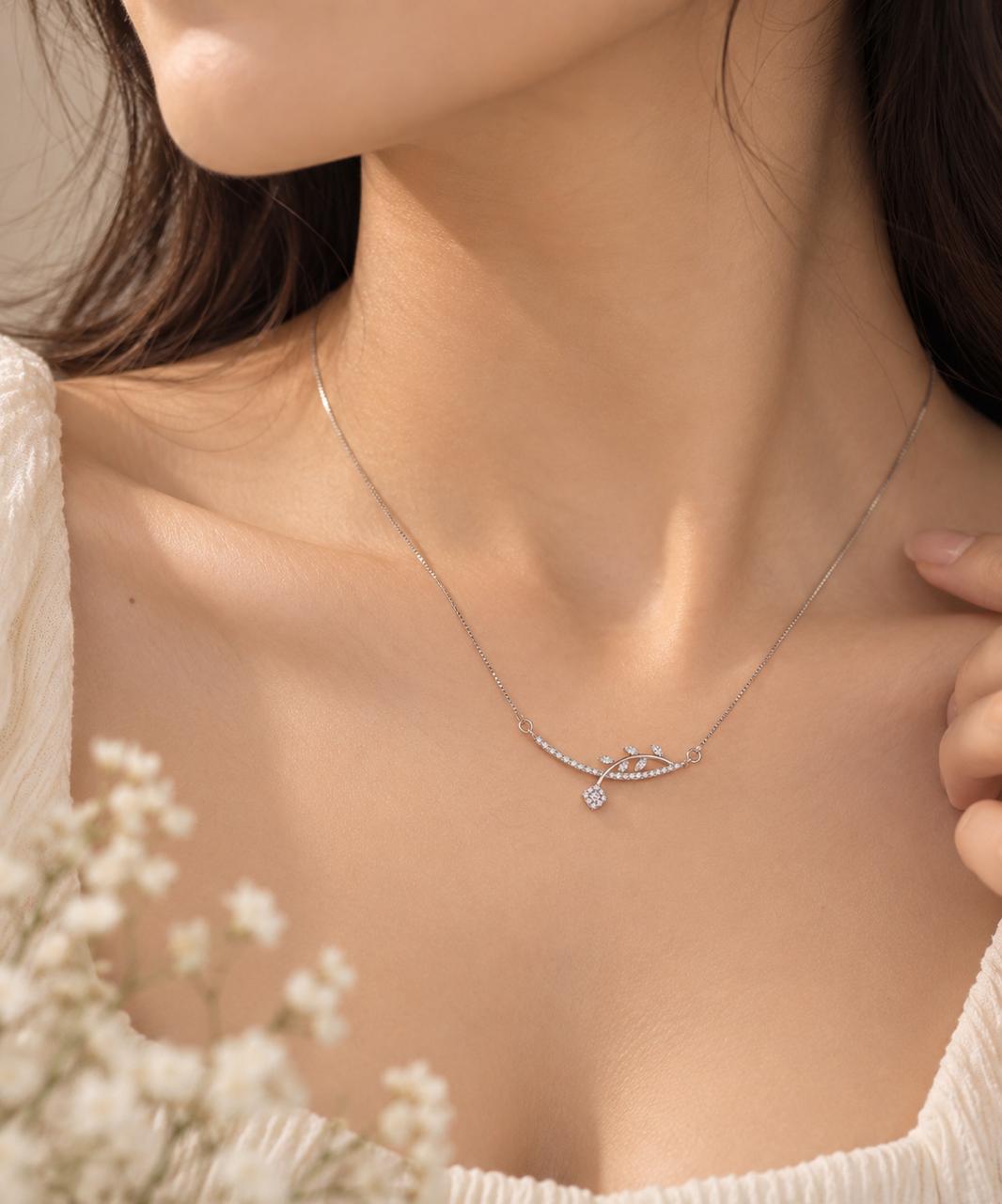 Celeste Curve Drop Necklace