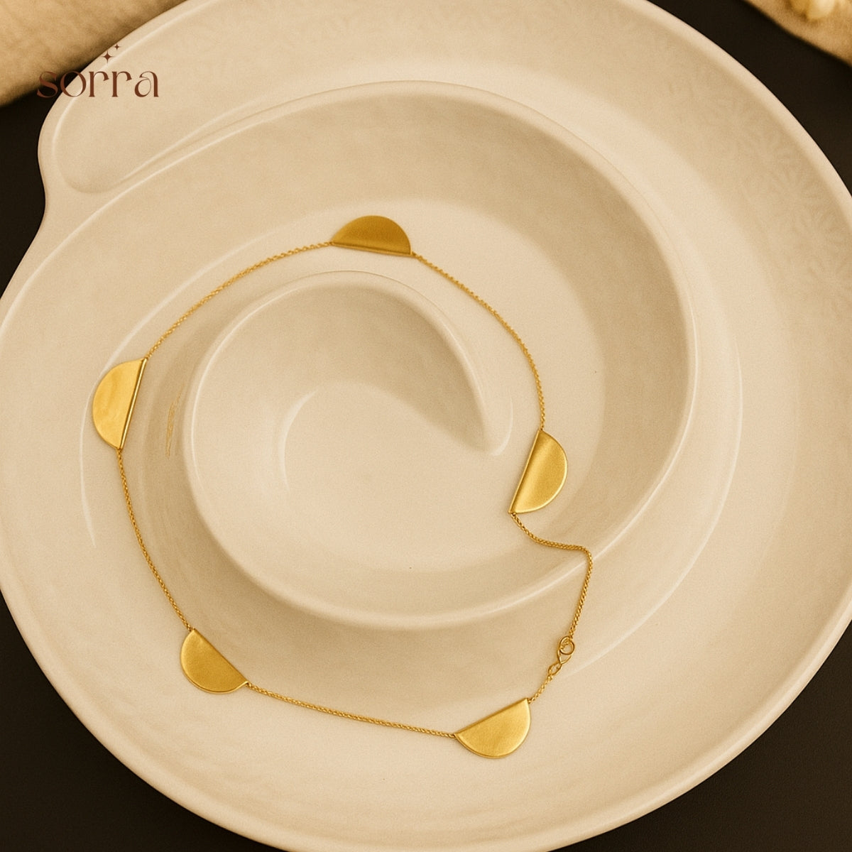 Golden Eclipse Layered Pendant | 925 Silver