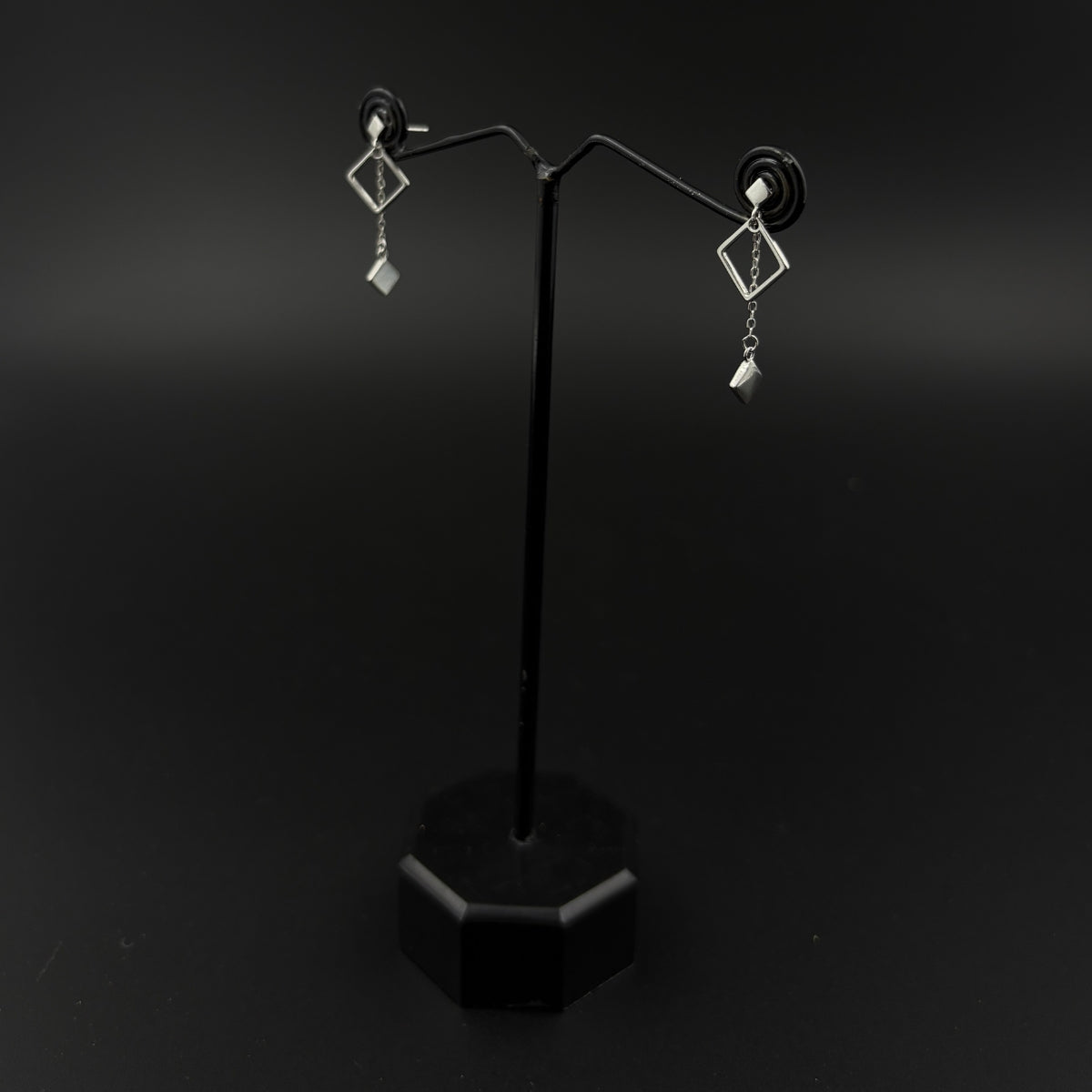 GeoCharm Silver Earrings | 925 Silver