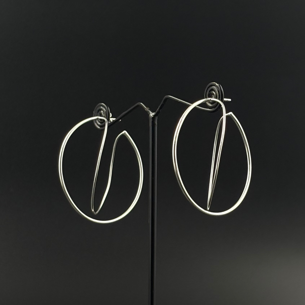 Double Hoop Statement Earrings | 925 Silver