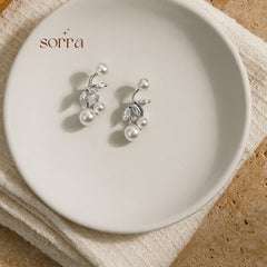 Pearl Bloom Ear Cuffs | 925 Silver