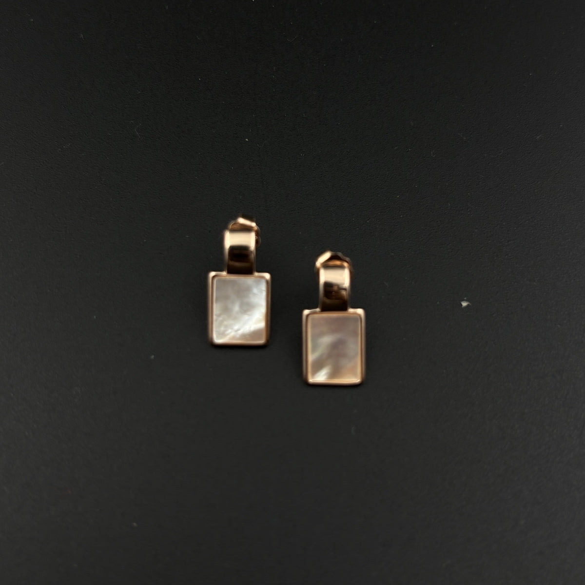 Blush Square Shell Earrings | 925 Silver