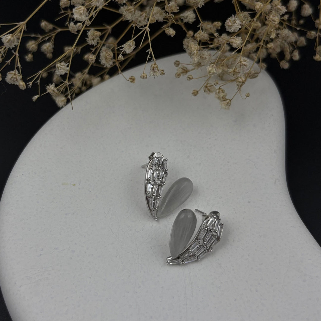 Crystal Hearts Earrings | 925 Silver