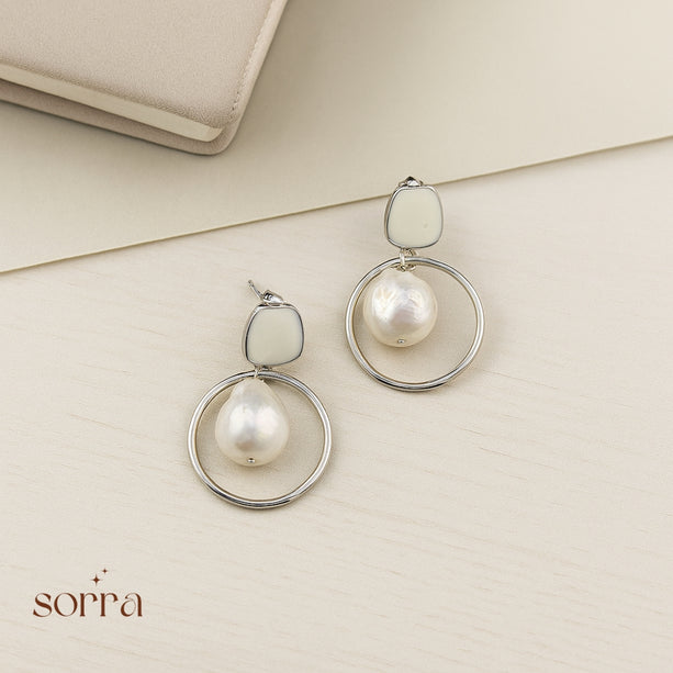 Moonlit Charisma Gemstone Danglers Earrings | 925 Silver