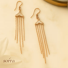 Regal Bloom Antique Gold Earring  | 925 Silver