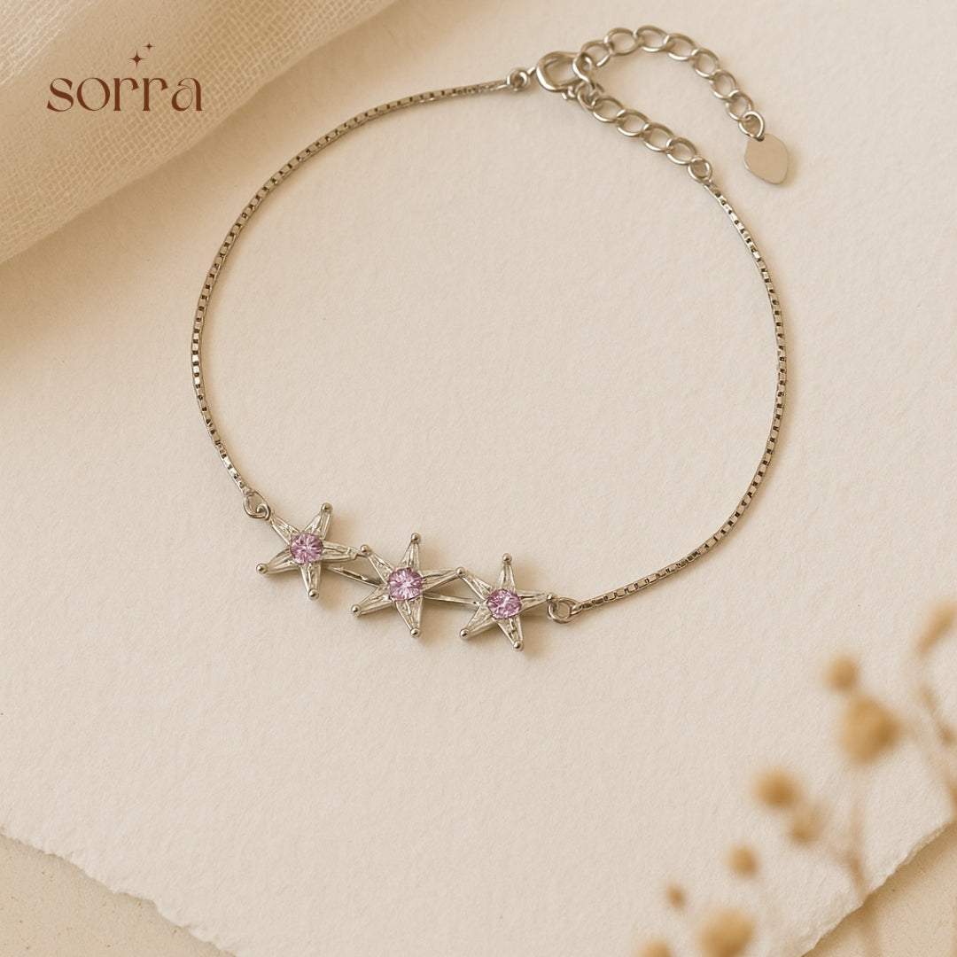 Gilded Grace Pink Heritage Hand Ornament | 925 Silver