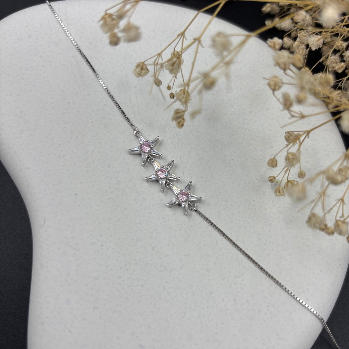 Gilded Grace Pink Heritage Hand Ornament | 925 Silver