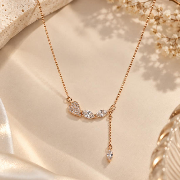 Aurelia Crystal Drop Necklace