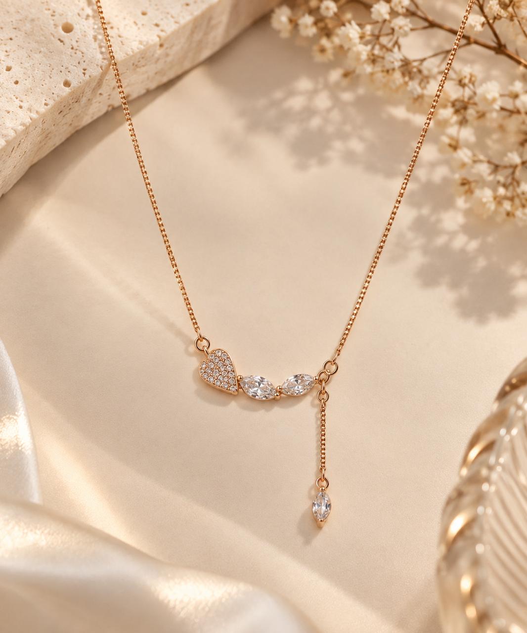 Aurelia Crystal Drop Necklace