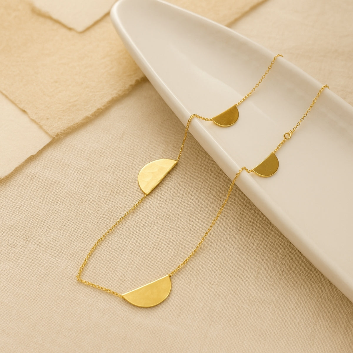 Golden Eclipse Layered Pendant | 925 Silver