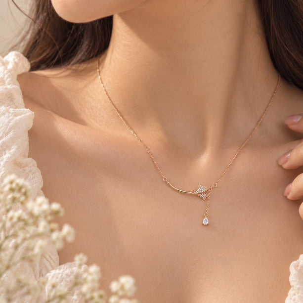 Aurelia Pearl Drop Necklace