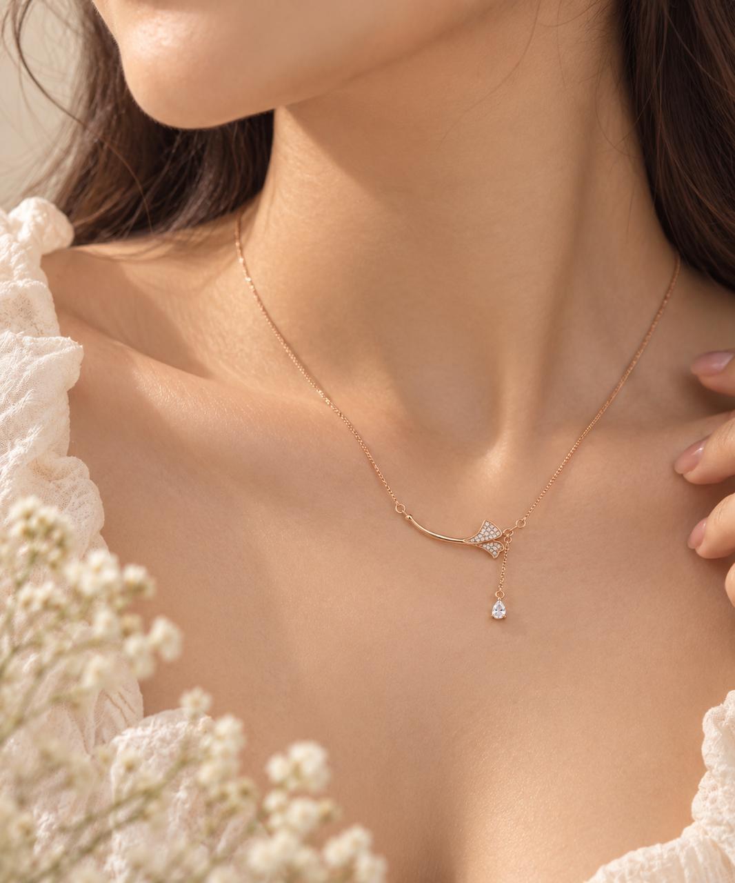 Aurelia Pearl Drop Necklace