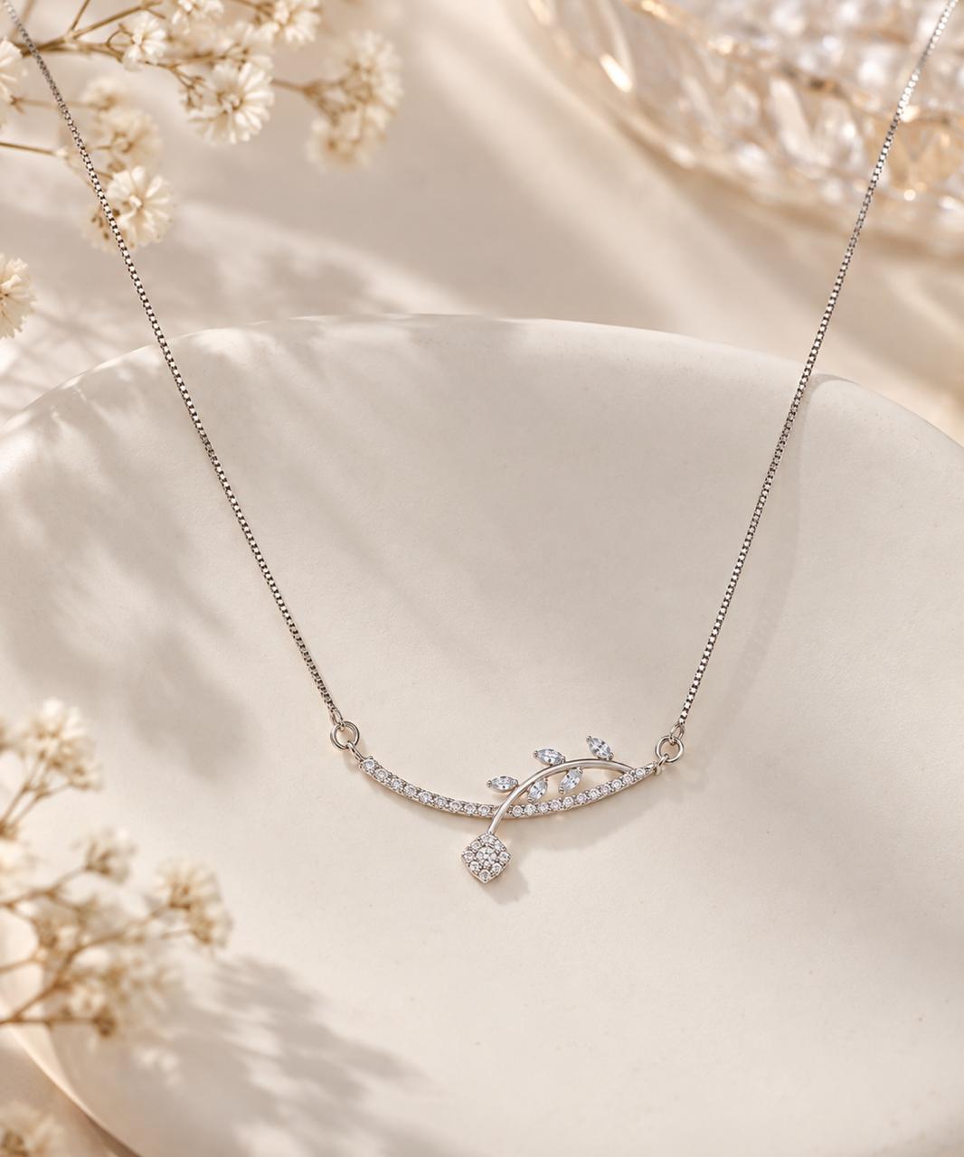 Celeste Curve Drop Necklace