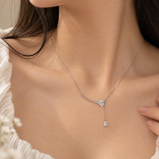 Liora Crystal Y-Drop Necklace