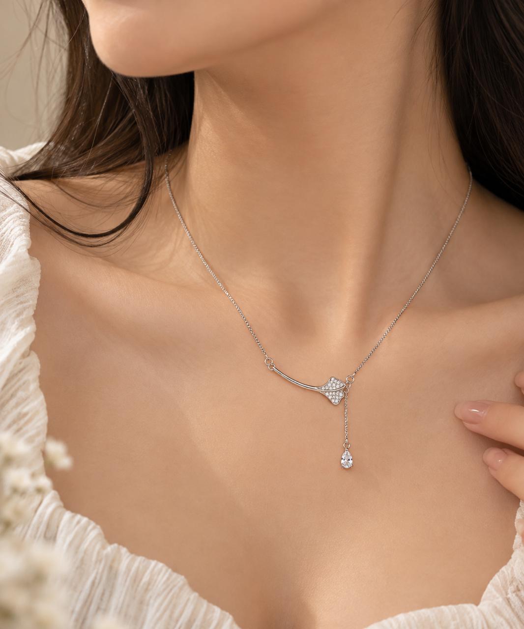 Liora Crystal Y-Drop Necklace
