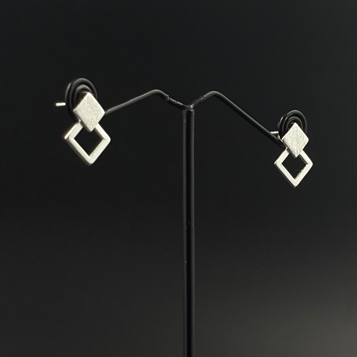 Twist Square Silver Earrings | 925 Silver