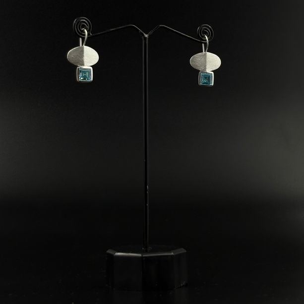 Ocean Blue Silver Danglers | 925 Silver