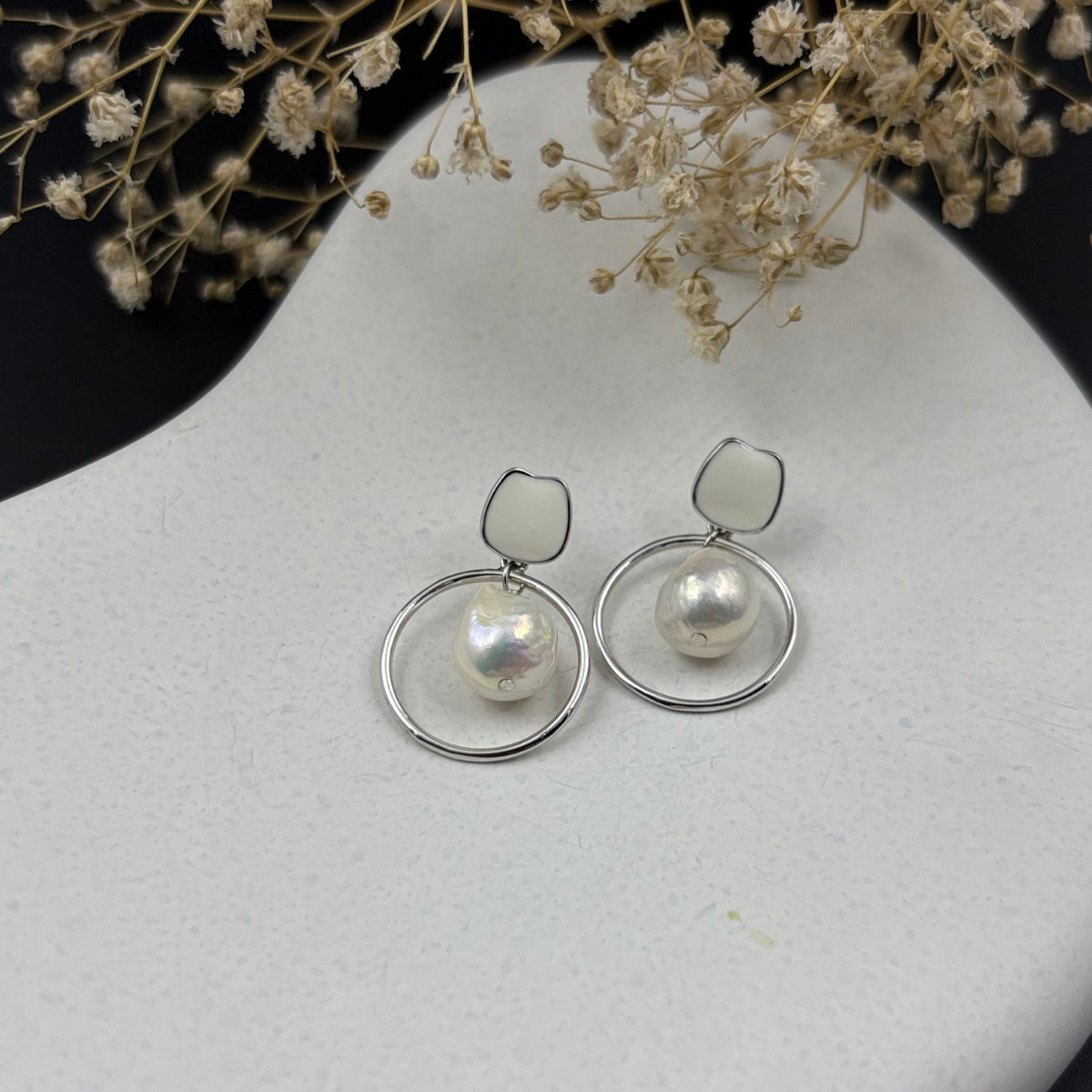 Moonlit Charisma Gemstone Danglers Earrings | 925 Silver