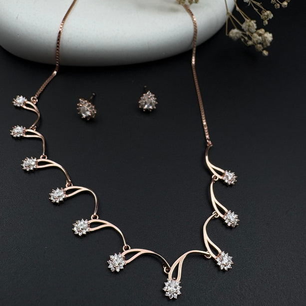 Twilight Loop Rose Gold Set | 925 Silver