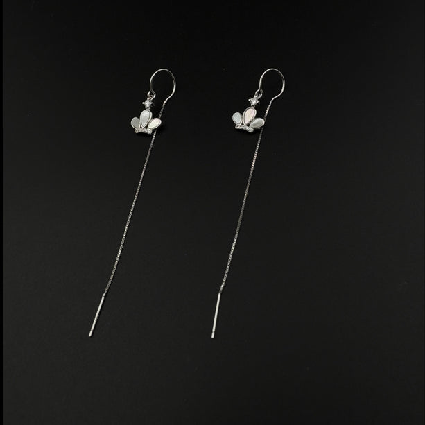 Flutter Pearl Trail Earrings | 925 Silver